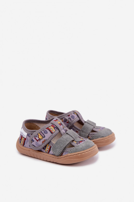 Kinderpantoffels Barefoot Milami in grijs Lumi
