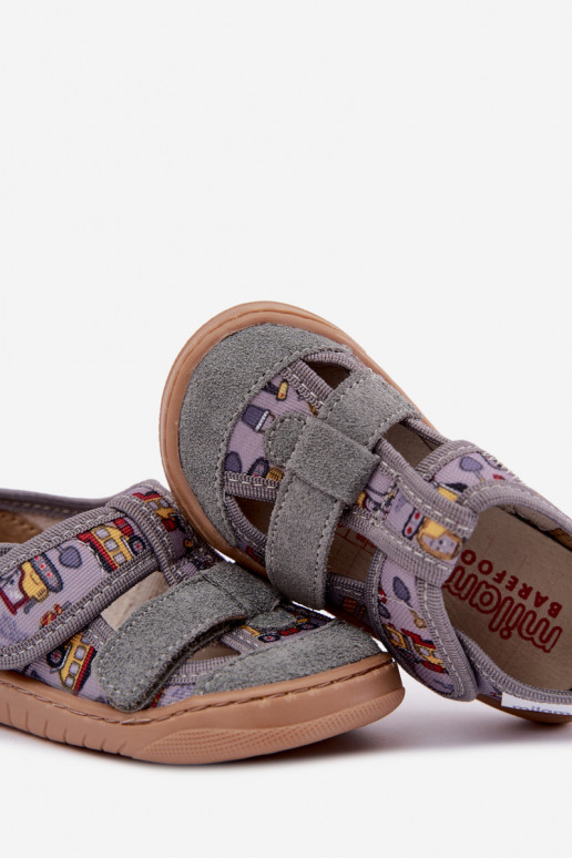 Kinderpantoffels Barefoot Milami in grijs Lumi
