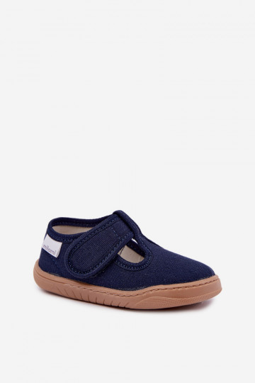 Kinderslippers met klittenband Milami donkerblauw Talirae