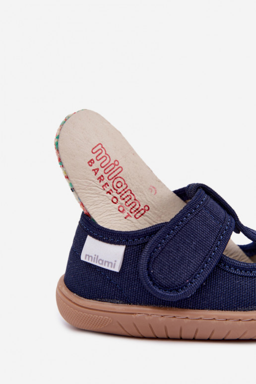 Kinderslippers met klittenband Milami donkerblauw Talirae
