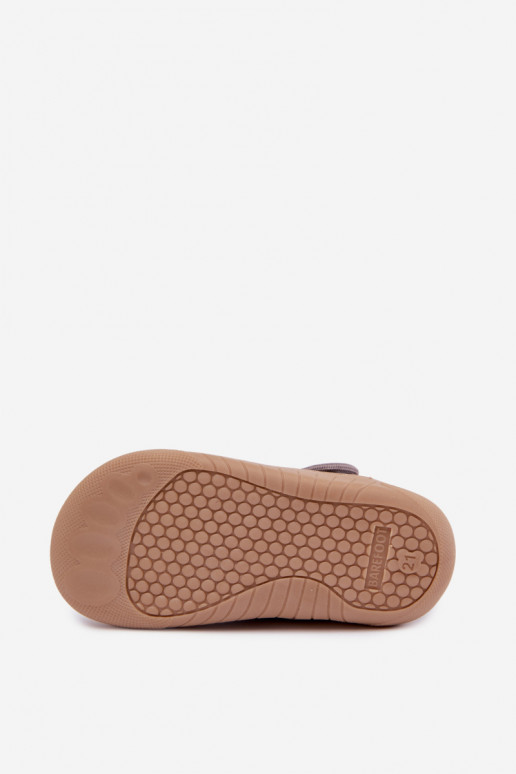 Kinderslippers met klittenband Milami grijs Talirae