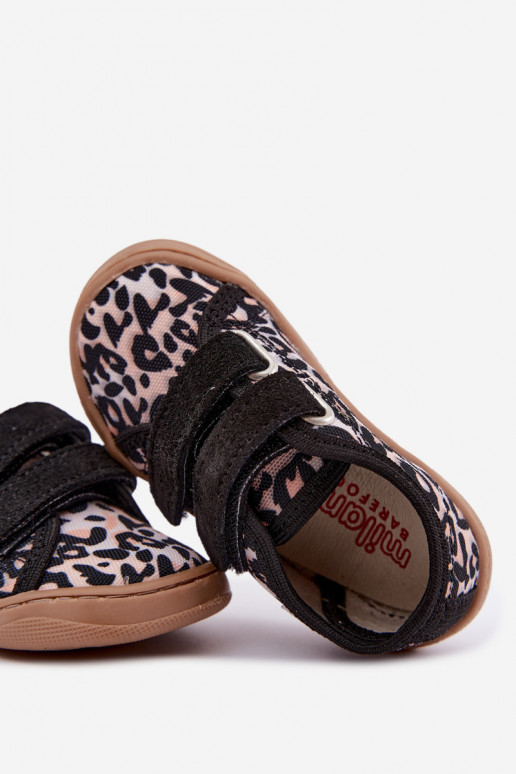 Kinderslippers met luipaardprint Milami zandkleur Saphira