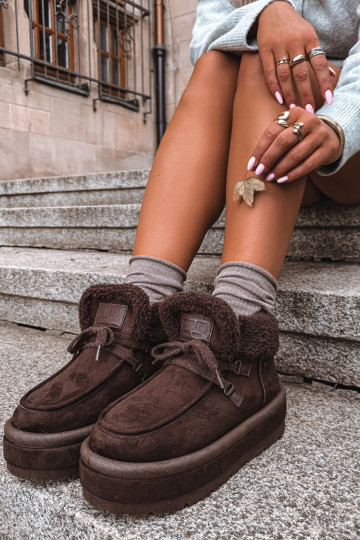 sneeuwschoenen met platform en isolatie Big Star UU274214 in chocoladekleur