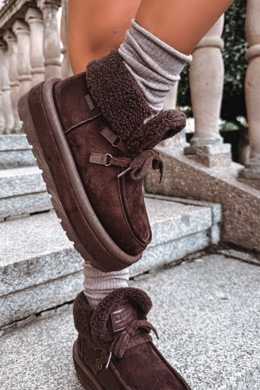sneeuwschoenen met platform en isolatie Big Star UU274214 in chocoladekleur