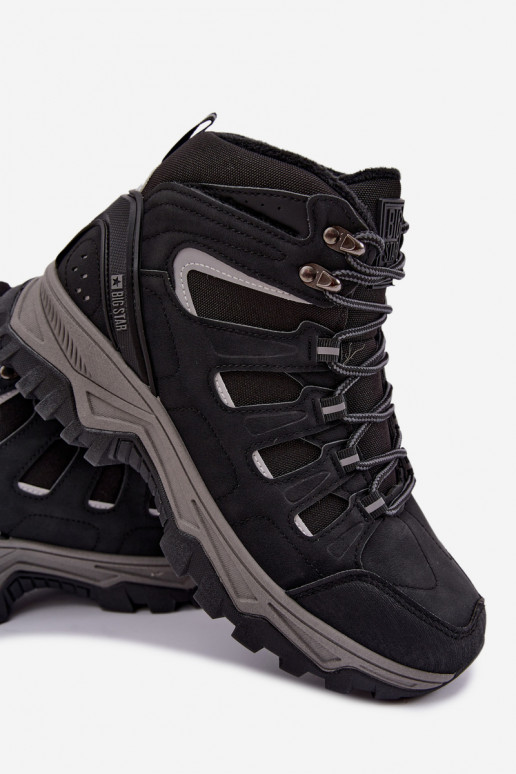 geïsoleerde wandelschoenen voor mannen Big Star UU174317 in zwarte kleur