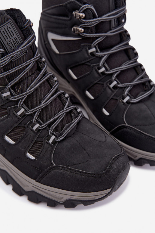 geïsoleerde wandelschoenen voor mannen Big Star UU174317 in zwarte kleur