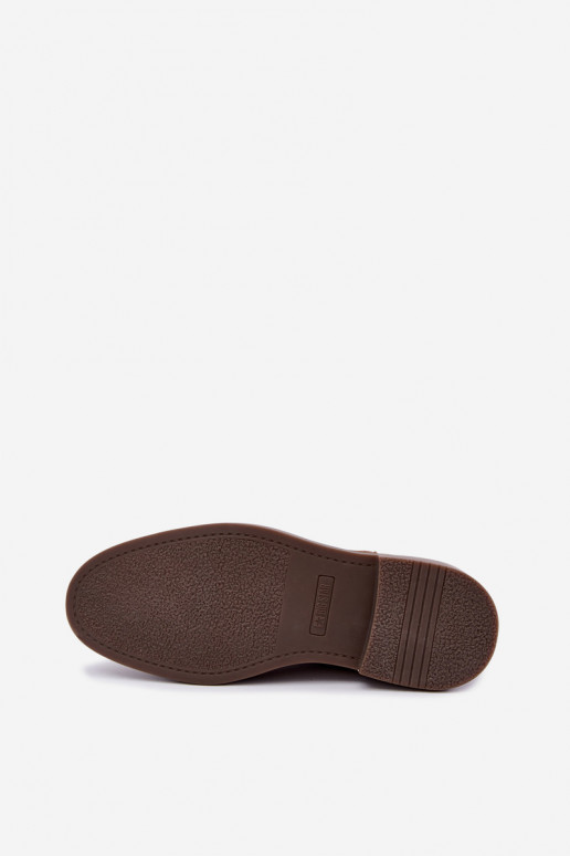 stijlvolle enkellaarsjes voor mannen van faux suede Big Star UU174277 in khaki