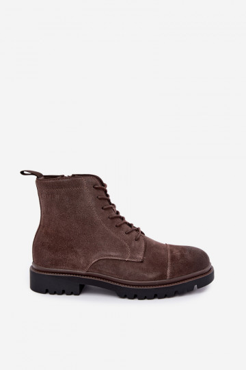 suède schoenen voor mannen Big Star UU174220 in bruin 2