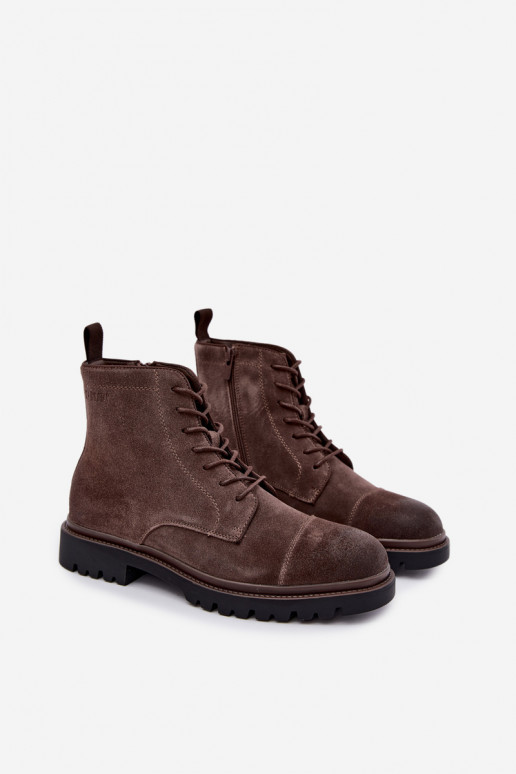 suède schoenen voor mannen Big Star UU174220 in bruin