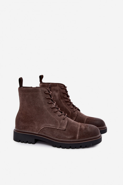 suède schoenen voor mannen Big Star UU174220 in bruin