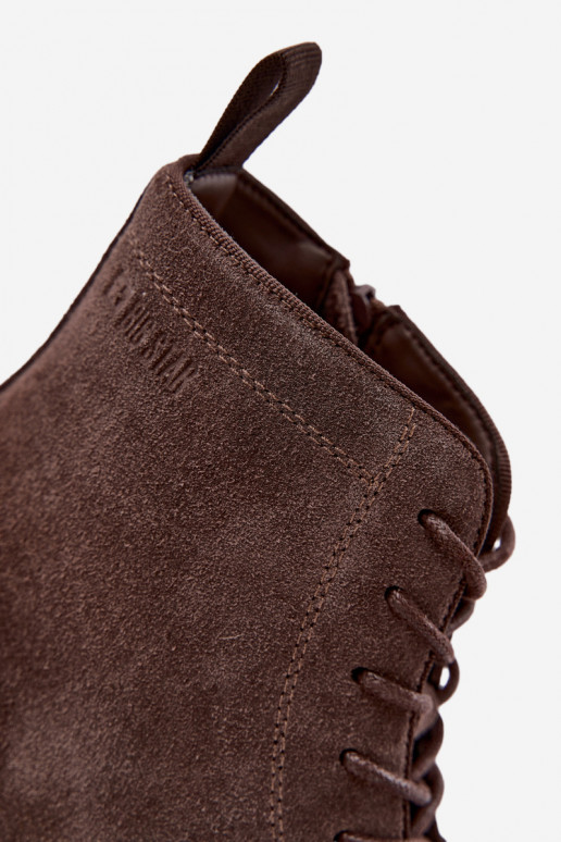 suède schoenen voor mannen Big Star UU174220 in bruin