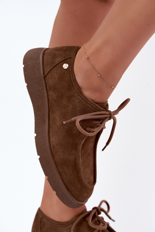 Dames schoenen van faux suede Tai turiciejka K7189-04 in zandkleur