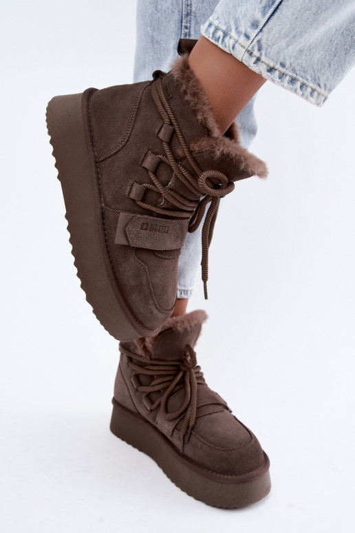 Dames suede sneeuwlaarzen bruin Big Star