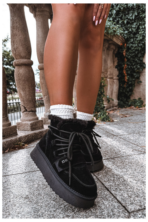 Dames suede sneeuwlaarzen zwart Big Star