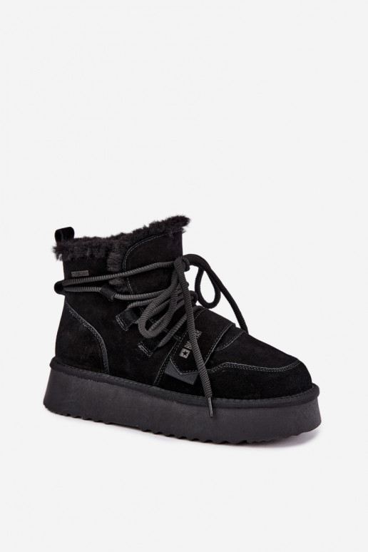 Dames suede sneeuwlaarzen zwart Big Star