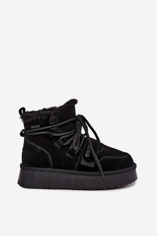 Dames suede sneeuwlaarzen zwart Big Star
