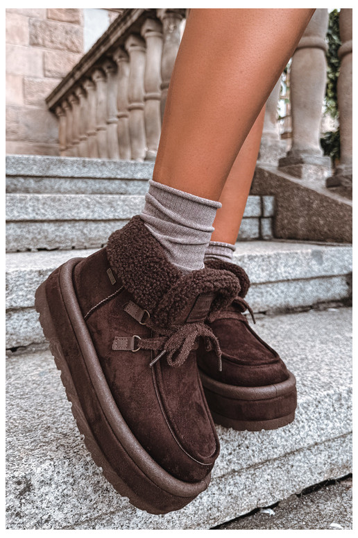 sneeuwschoenen met platform en isolatie Big Star UU274214 in chocoladekleur