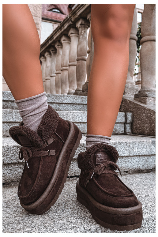 sneeuwschoenen met platform en isolatie Big Star UU274214 in chocoladekleur