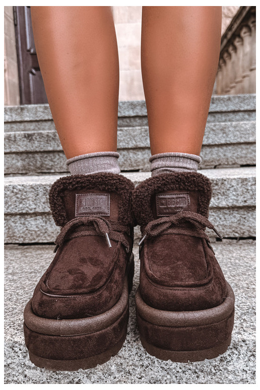 sneeuwschoenen met platform en isolatie Big Star UU274214 in chocoladekleur
