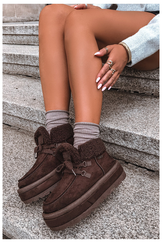 sneeuwschoenen met platform en isolatie Big Star UU274214 in chocoladekleur