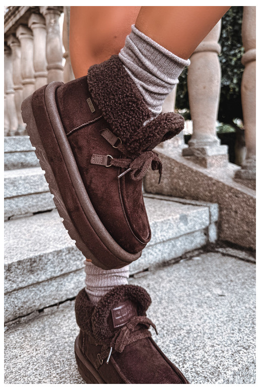 sneeuwschoenen met platform en isolatie Big Star UU274214 in chocoladekleur