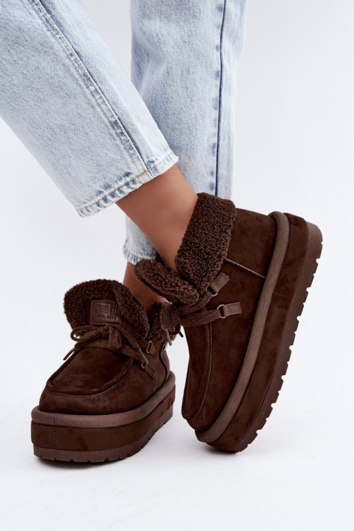 sneeuwschoenen met platform en isolatie Big Star UU274214 in chocoladekleur