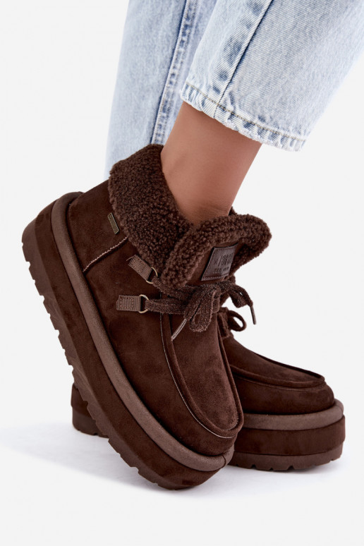 sneeuwschoenen met platform en isolatie Big Star UU274214 in chocoladekleur