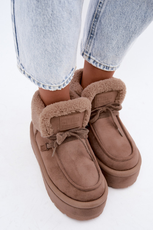 sneeuwschoenen met platform en isolatie Big Star UU274215 in zandkleur
