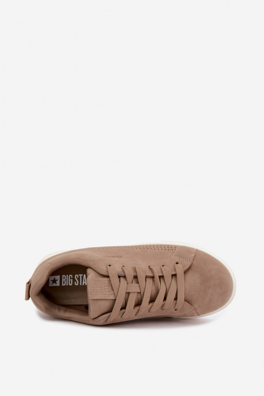 Heren sneakers Big Star UU174322 in zandkleur
