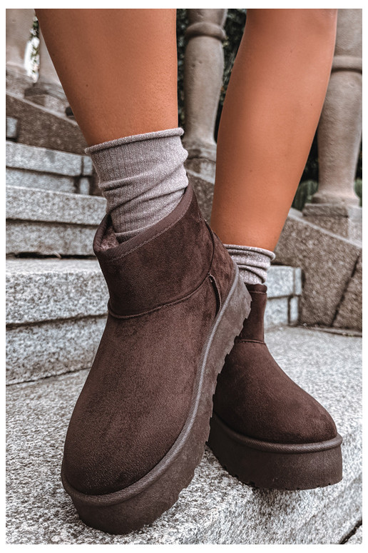 Sneeuwlaarzen met platform Big Star UU274223 w chocola
