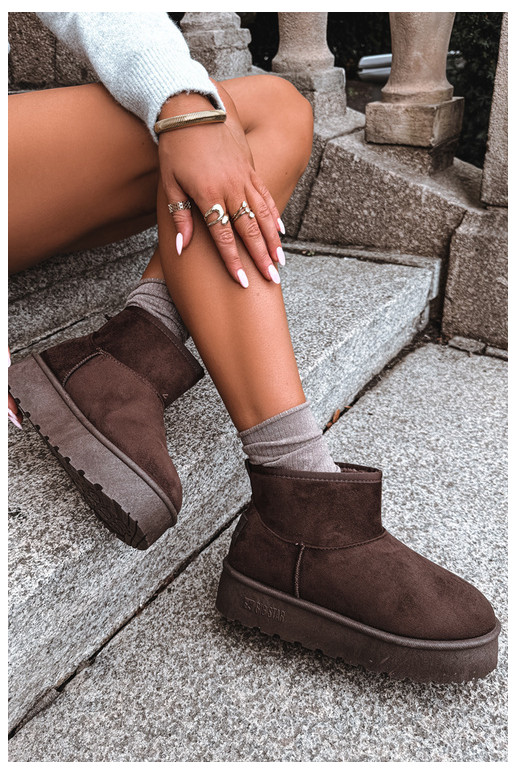 Sneeuwlaarzen met platform Big Star UU274223 w chocola