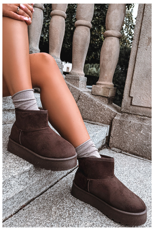 Sneeuwlaarzen met platform Big Star UU274223 w chocola