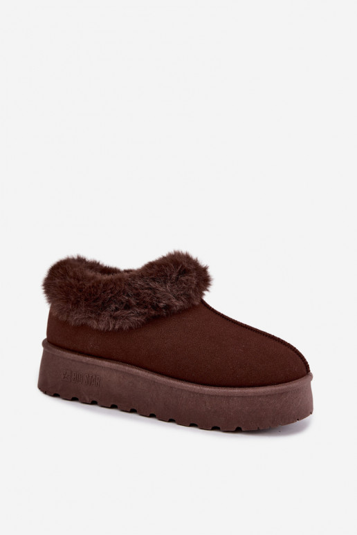 Sneeuwlaarzen met platform en bont Big Star UU274203 w chocola