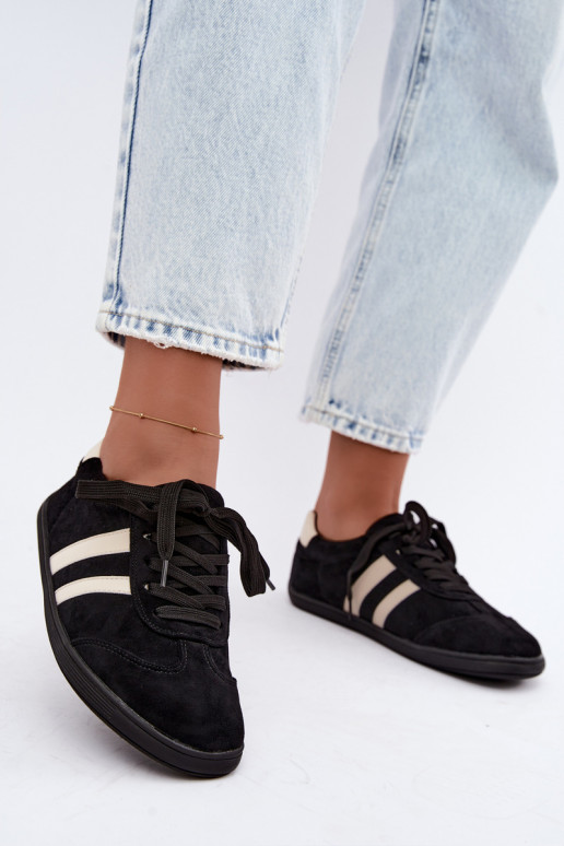 Dames sneakers Barefoot in zwarte kleur Kessy