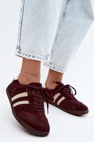 Dames sneakers Barefoot in bordeaux kleur Kessy 2