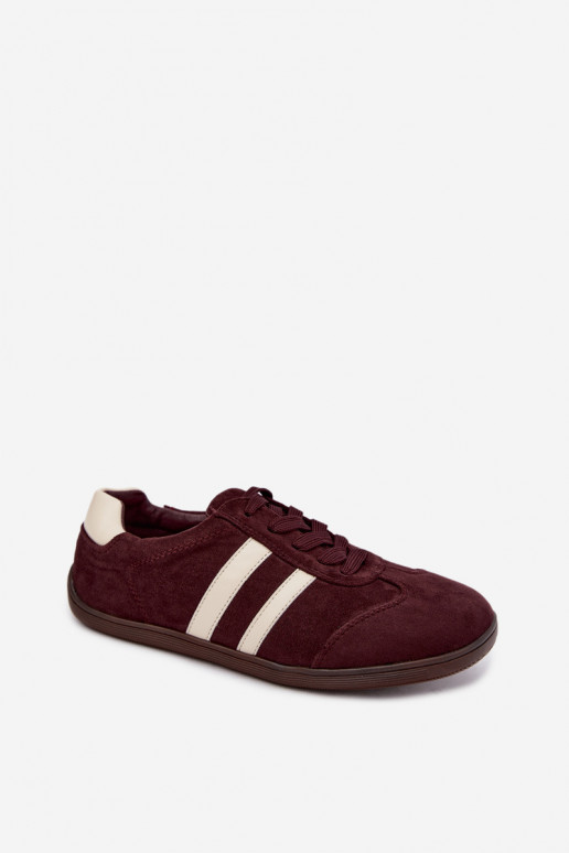 Dames sneakers Barefoot in bordeaux kleur Kessy