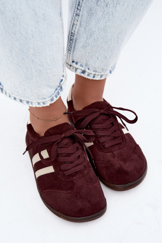 Dames sneakers Barefoot in bordeaux kleur Kessy