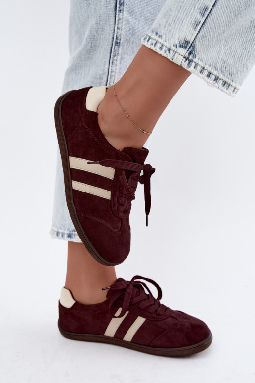 Dames sneakers Barefoot in bordeaux kleur Kessy