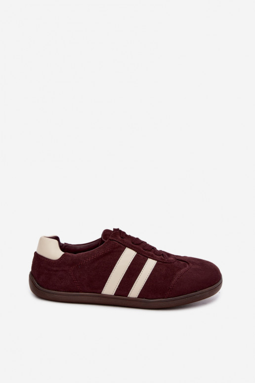 Dames sneakers Barefoot in bordeaux kleur Kessy