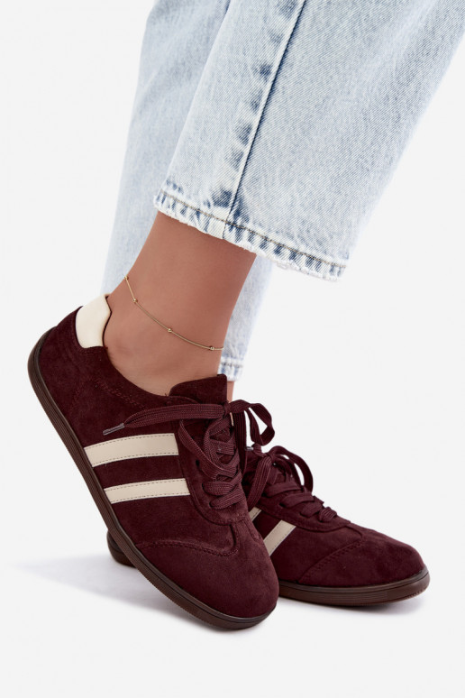 Dames sneakers Barefoot in bordeaux kleur Kessy