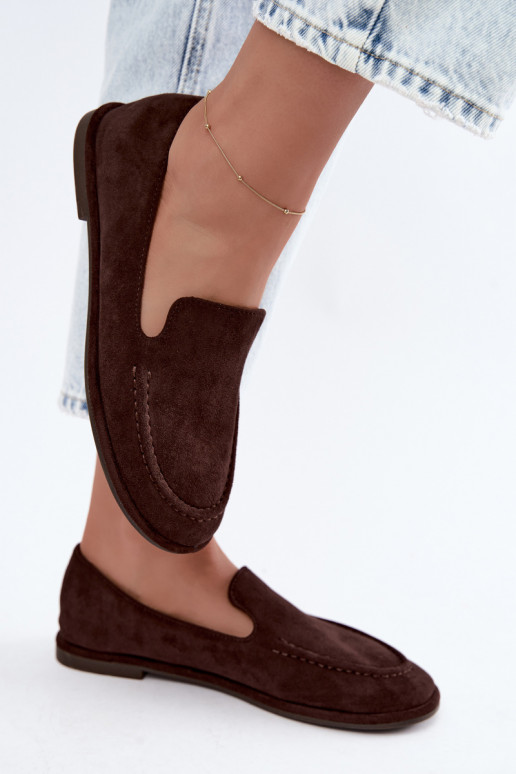 Dames mocassins in chocolade kleur Mireliah