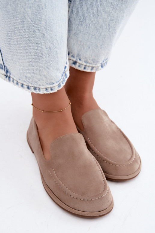 Dames mocassins in zandkleur Mireliah