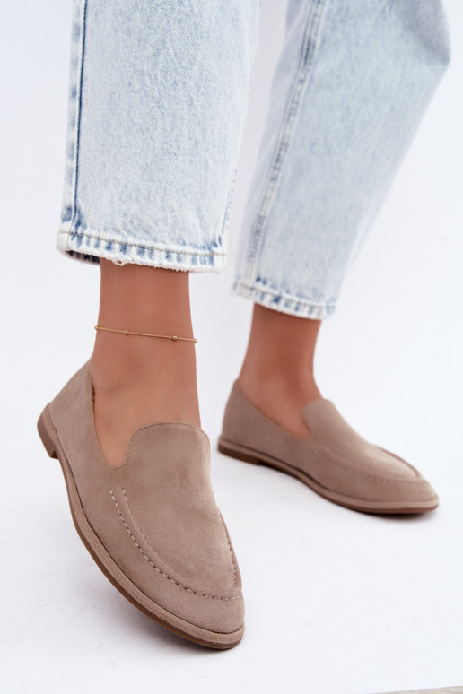 Dames mocassins in zandkleur Mireliah