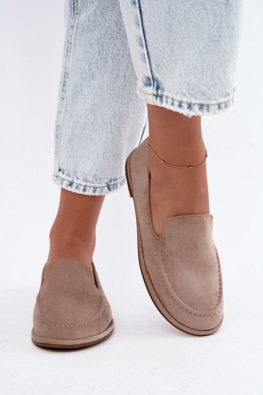 Dames mocassins in zandkleur Mireliah
