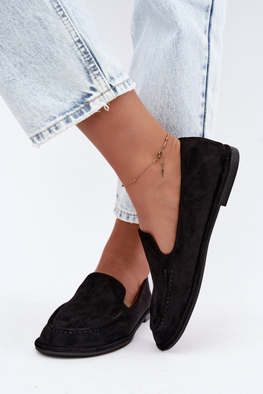 Dames mocassins in zwarte kleur Mireliah