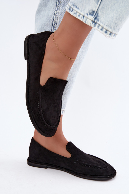 Dames mocassins in zwarte kleur Mireliah