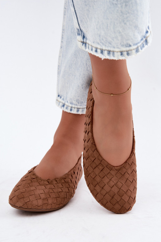 Bruine ballerina's met patronen Larelle