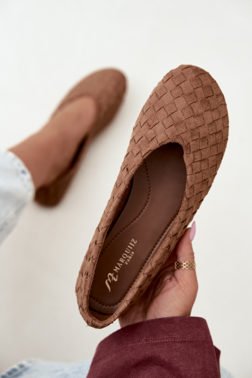 Bruine ballerina's met patronen Larelle