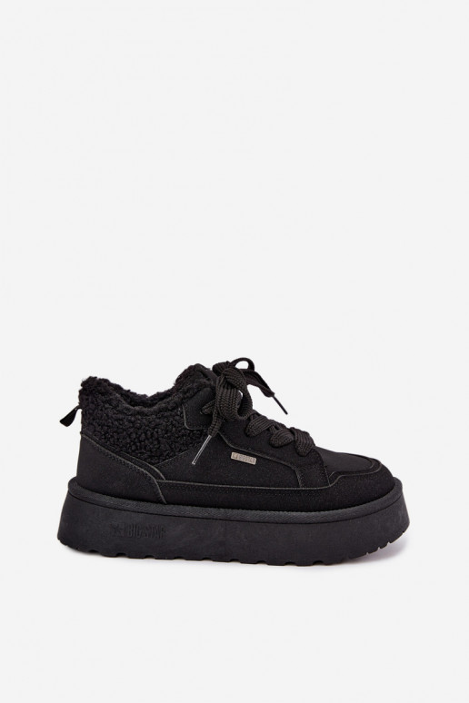 Dames sneeuwlaarzen met platform en bont Big Star SS274104 in zwart