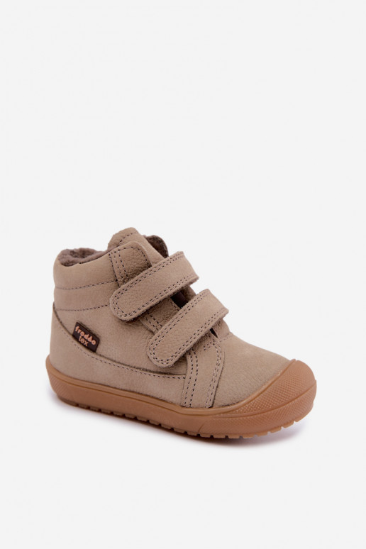 Leren kinderwinterlaarzen Froddo G2110138-4 zandkleur